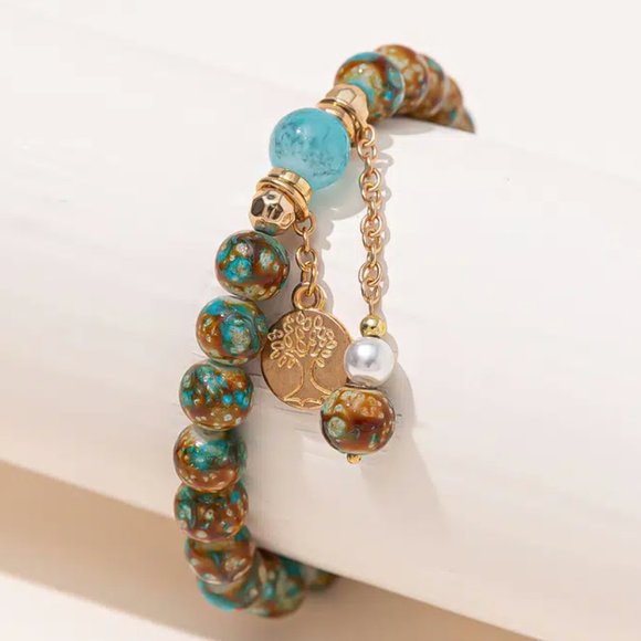 Jewelry - Ladies Crystal Bead Bracelet Handmade